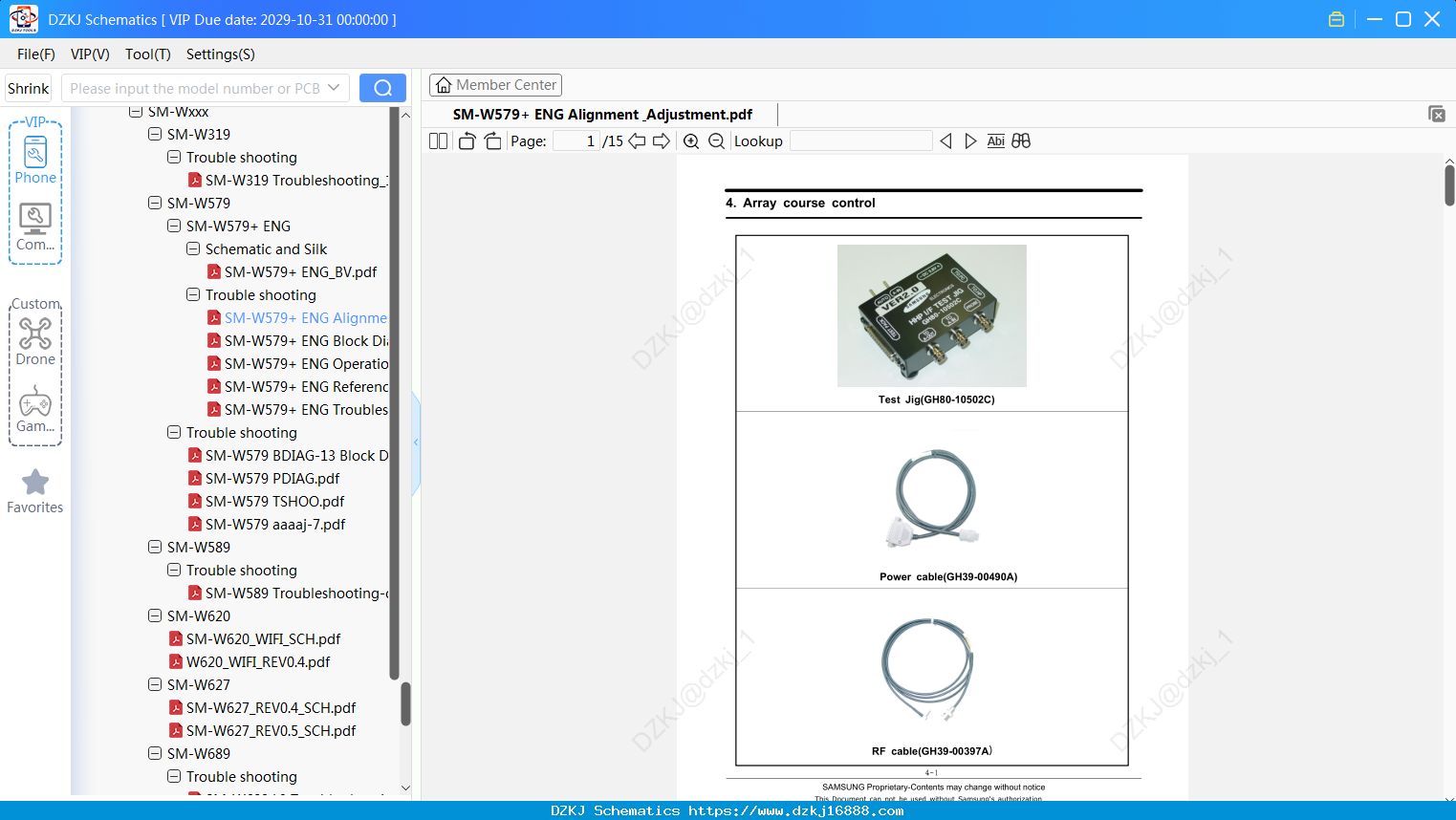 Samsung SM-W579+ ENG Alignment & Adjustment